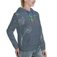 thumbnail image 6 of Goofa White Dandelion for Women's Hooded Sweatshirt with Eye-catching Drawstrings- Lightweight Pullover Hoodie with Kangaroo Pocket, Perfect for Everyday Wear-Medium, 6 of 7