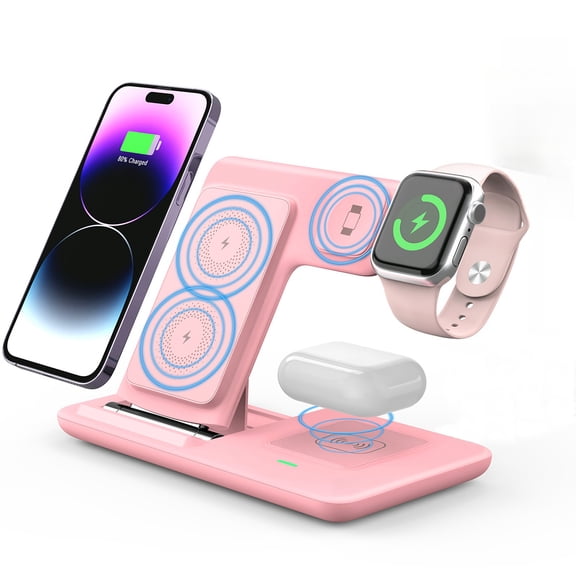 Wireless Charging Station, 3 in 1 Folding Cell Phones Wireless Charger Bracket, Suitable For iPhone 16-8, Suitable For iWatch 9-1, Airpods 3/2/Pro
