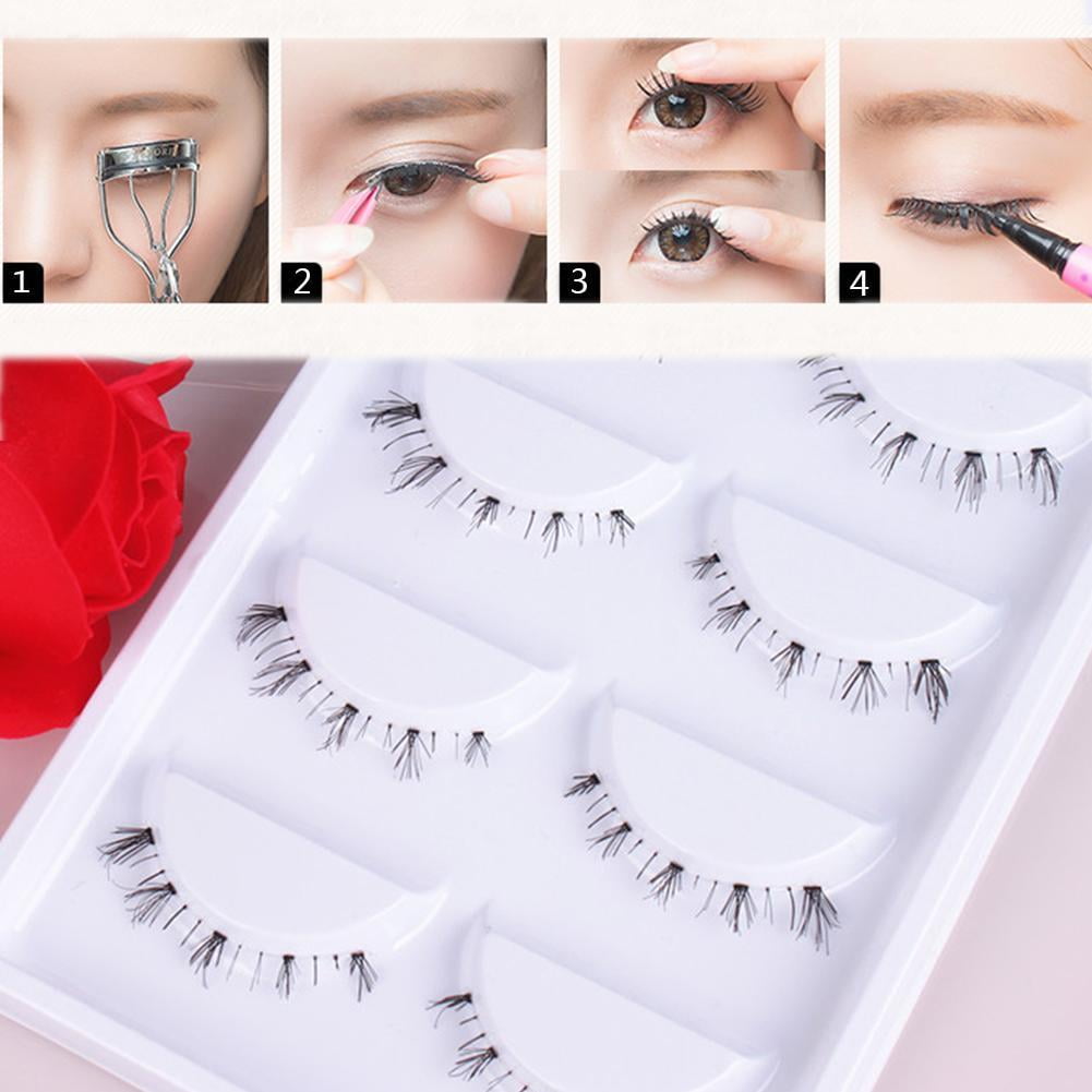 5pairs Lower Lashes Super Soft Transparent False Eyelashes Artificial Transparent Mink With S9O2 D0A2