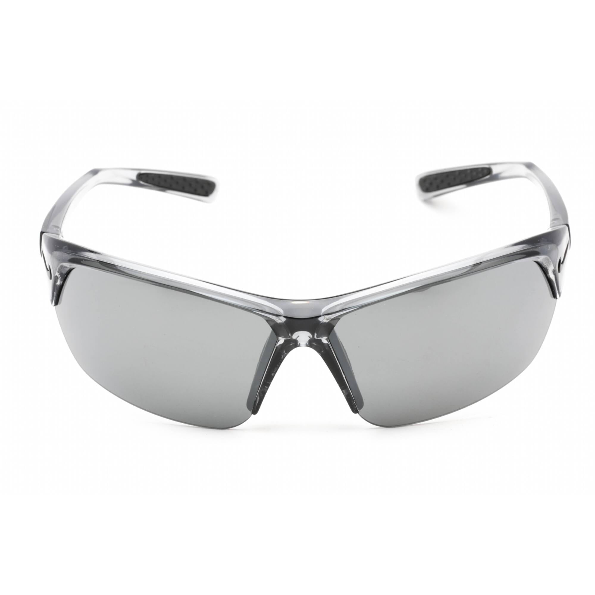 Nike Skylon Ace Men's Wolf Grey Semi-Rimless Sport Wrap Sunglasses - Made in Italy Nike Skylon Ace Men's Wolf Grey Semi-Rimless Sport Wrap Sunglasses - Made in Italy