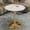 Golden+White, variant on Round Dining Table, 27.6-inch white coffee table, mid-century modernModern Bistro Table tulip table. Round marble table, ,Perfect for kitchens, compact spaces, living rooms, cafes and more