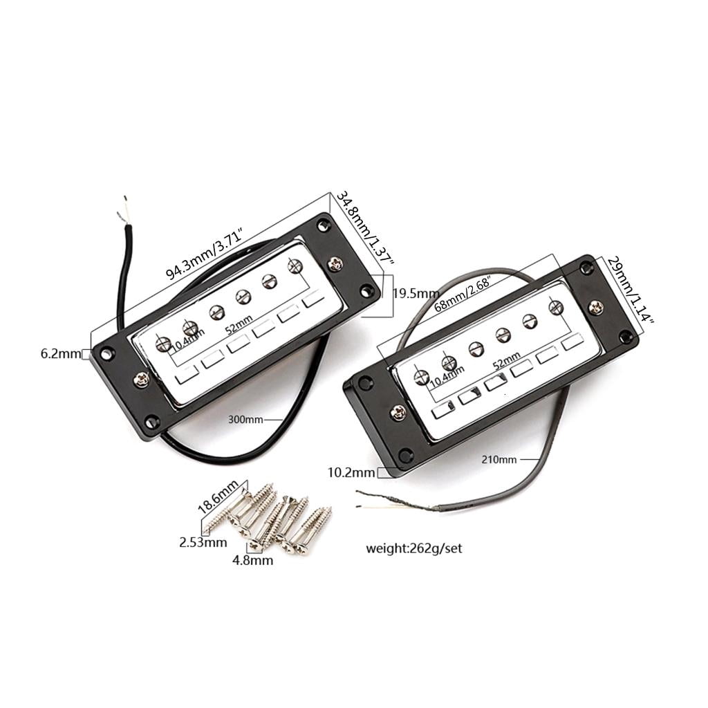 CEORPER Electric Guitar Humbucker Black Frame Double Coil Pickup Guitar Replacement Part