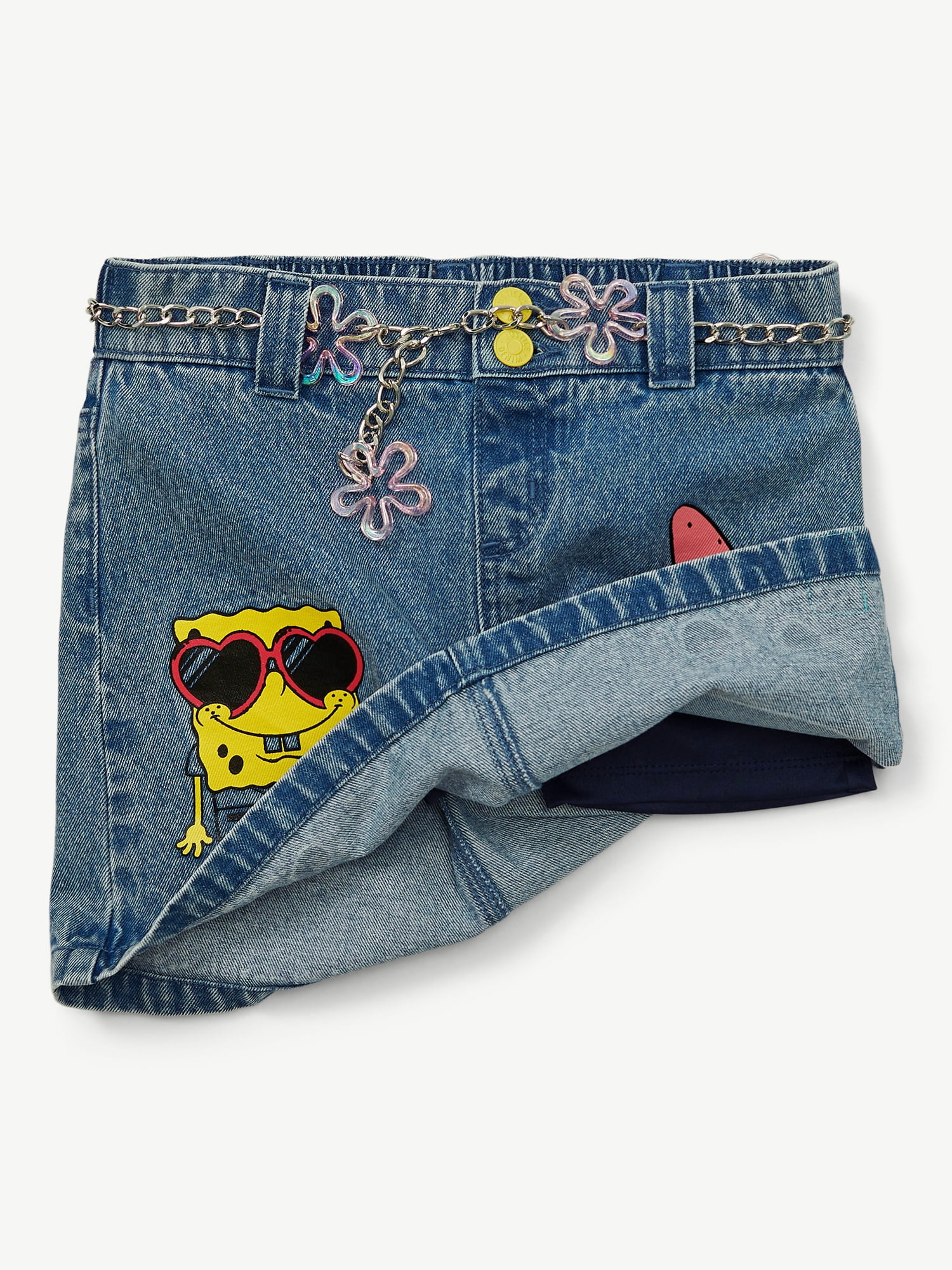 SpongeBob X Justice Girls Denim Skirt, Sizes XS - XLP