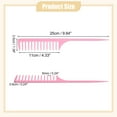 thumbnail image 2 of Unique Bargains Wide Tooth Rat Tail Comb Plastic Long Tail Comb Tip Tail Combs for Wet Curly Hair for Women Men Pink, 2 of 7