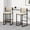 White2, variant on Set of 2 Woven Bar Stools with Backrest, Paper Rope Weave Dining Chairs for Kitchen Island (Creamy White)