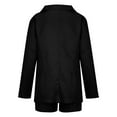 thumbnail image 4 of Aboser Blazer Shorts Set for Women Business Casual 2 Piece Outfits Long Sleeve Open Front Jacket and Short Pants Suit Elegant Fall Outfits with Belt, 4 of 7