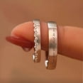 thumbnail image 2 of RV 1 par de anillos para amantes de plata S925, anillo con par de letras en inglés Sailing Electrónica, 2 of 5