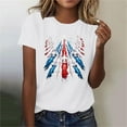 thumbnail image 5 of VKOYWKM Independence Day Tshirts for Women 4th of July American Flag Patriotic T-Shirts Crew Neck Short Sleeve T Shirts Red White and Blue Tee Shirts, 5 of 7