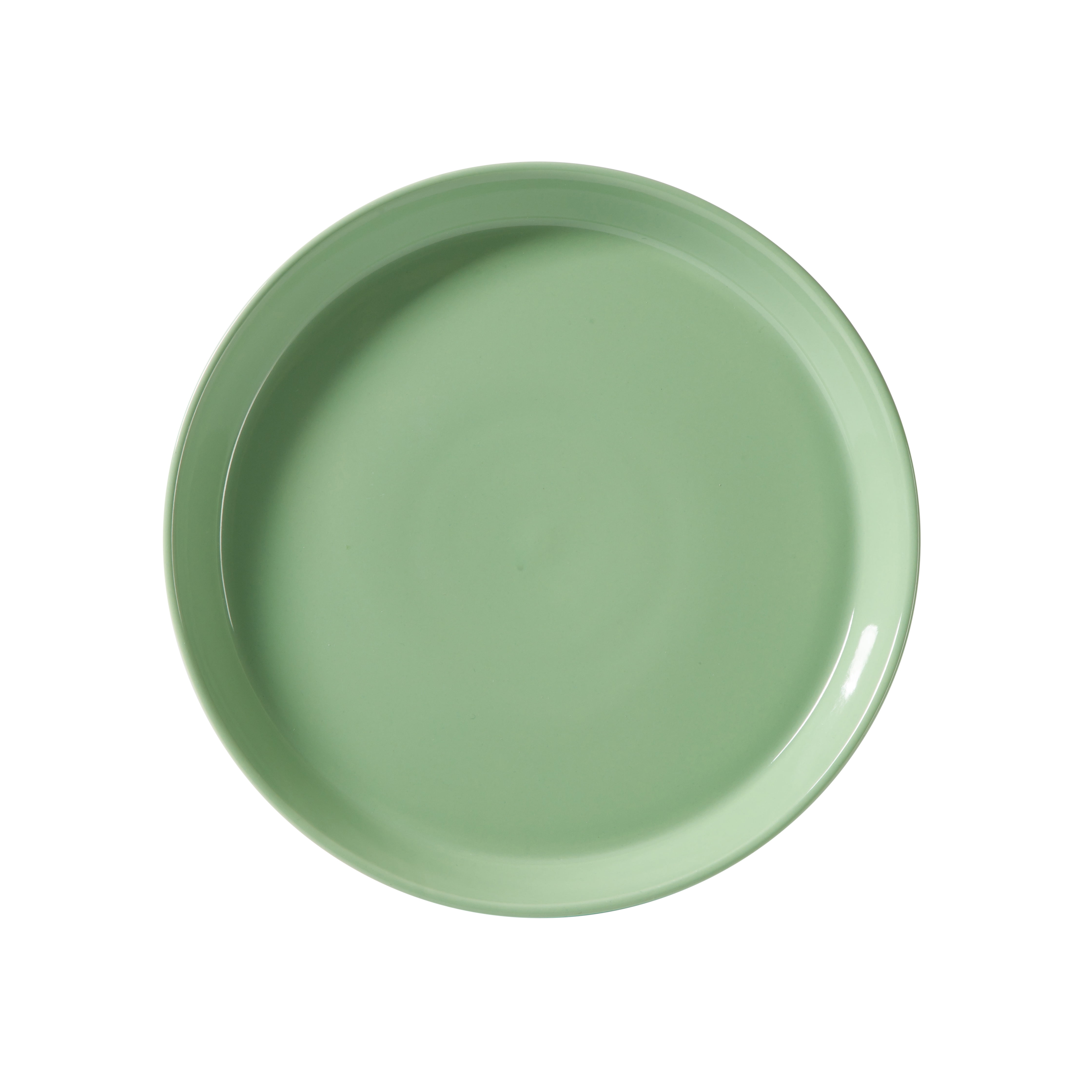Martha Stewart Everyday Faretta Green 12-Piece Fine Ceramic Dinnerware Set