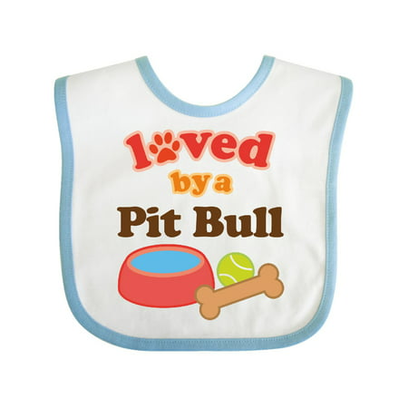 Pit Bull Loved By A (Dog Breed) Baby Bib