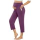 thumbnail image 2 of WILLBEST Leggins Deportivos Mujer Yoga Color Sólido Mujeres Capri Pantalones Entrenamiento Embarazo Maternidad Capri Pantalones Pantalones Con Bolsillo, 2 of 6