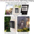 thumbnail image 2 of Yuarrent Luz de pared solar IP54 Atmósferas impermeables Lámpara de brillo Herramienta de iluminación de paisaje de jardín para Patio Park Street Iluminación y accesorios Tipo 1 Yuarrent HA072977-01, 2 of 6