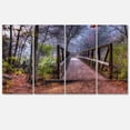 thumbnail image 2 of Beautiful Bridge Over Creek - Landscape Photo Canvas Art Print, 2 of 3
