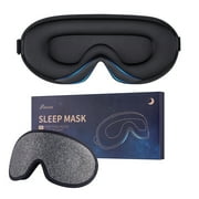 Finvizo Sleep Mask for Adult Blindfold Silk Eye Mask Cover, Gray