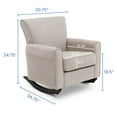 thumbnail image 5 of Delta Children Lancaster Rocking Chair Featuring Live Smart Fabric, Linen, 5 of 9