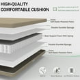 thumbnail image 6 of Domi Patio Conversation Set of 4, Cushioned Outdoor Furniture Sets with All Weather Galvanized Steel Frame (Spring Coil Seat Cushion) -Beige, 6 of 9