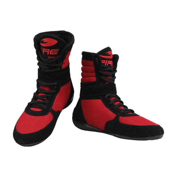 Rojas Botines Boxeo Fire Sports Par De Zapatillas O Botas De