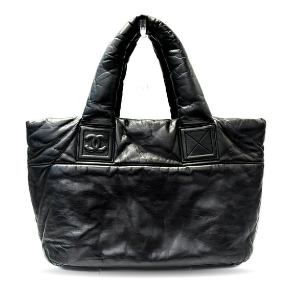 Pre-Owned Chanel Coco Cocoon Tote Bag Hand Leather Lambskin Black 13 Series CHANEL (Good)
