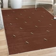 thumbnail image 1 of Sea Animals Decorative Rug, Pattern of Shark Fins Speedy Fish Hunting Minimalistic Design Art Print, Quality Carpet for Bedroom Dorm and Living Room, 6 Sizes, Seal Brown, by Ambesonne, 1 of 4