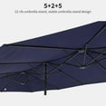 thumbnail image 5 of Kselythan 15FT Large Patio Umbrella,Rectangular Patio Umbrella With Crank,Double-Sided Twin Outdoor Market Umbrella for Yard,Lawn Garden(Without Base), 5 of 6
