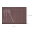 thumbnail image 5 of Placemats Set of 24 for Dining Table, Table Placemats, Rectangular PVC Vinyl, 18x12 Inches - Brown, 5 of 8