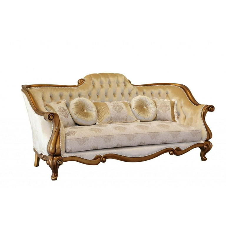 Luxury Gold Bronze CARLOTTA Sofa Set 3 EUROPEAN FURNITURE Traditional Classic