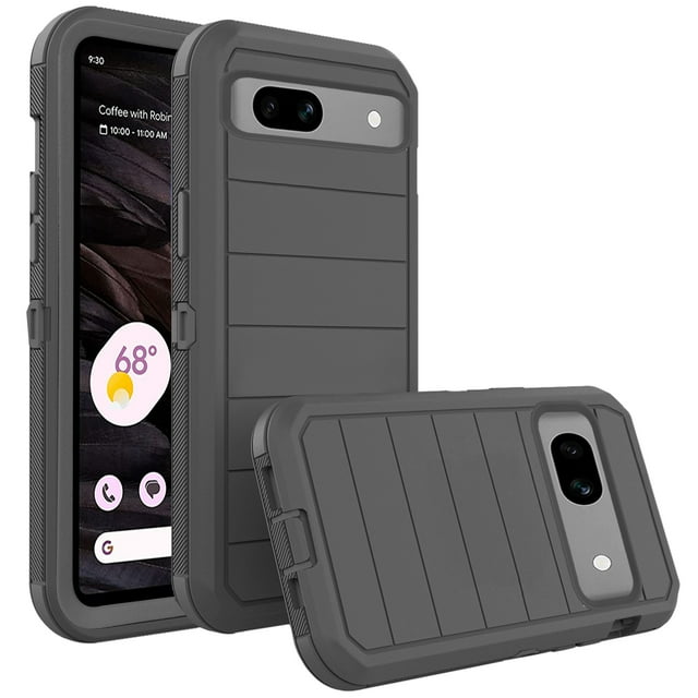 Asuwish Compatible with Google Pixel 7A 5G 2023 Phone Case Hybrid Rugged Shockproof Hard Protective Drop Proof Full Body Heavy Duty Mobile Cell Cover for Pixel7A A7 6.1 inch Women Men Black