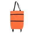 thumbnail image 2 of Bolsa de compras con ruedas, bolsa de supermercado, bolsa con carrito, remolcador de supermercado, naranja, 2 of 9