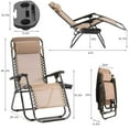 thumbnail image 7 of FDW Zero Gravity Lawn Lounge Chairs Set of 2 with Pillow and Cup Holder,Tan, 7 of 7