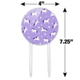 thumbnail image 2 of Acrylic Frolicking Unicorns White Purple Pattern Cake Topper Party Decoration for Wedding Anniversary Birthday Graduation, 2 of 6