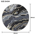 thumbnail image 6 of Marble Black Gold Round Table Cloth,Wrinkle Resistant Table Cover with Polyester,Waterproof Reusable Tableclothes for Easter Birthday Picnic Wedding (Round,60x60inch), 6 of 6