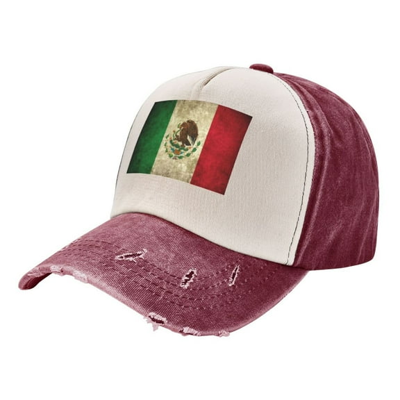 Men Women Retro-Mexico-Sacred Flag Baseball Cap Golf Dad Hat Adjustable Low Profile Cotton Hat