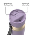 thumbnail image 4 of Contigo 24 oz Stainless Steel Leak-Proof Insulated Water Bottle with Carry Strap, Purple/Champagne, 4 of 8