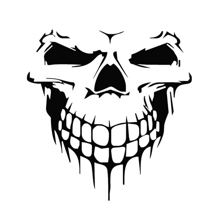 3pcs Universal Skull Car Hood Decal Sticker,Cool Skull Stickers for Truck,  SUV, Self-Adhesive Car Decal Vinyl Stickers Car Body Side Decals and Signs