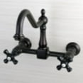 thumbnail image 2 of Kingston Brass KS1245PKX Duchess Wall Mount Bridge Kitchen Faucet, Oil Rubbed Bronze, 2 of 4