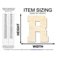 thumbnail image 2 of Unfinished Wood Varsity Team Font - R Shape 8" / 1/2", 2 of 3