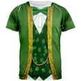 thumbnail image 2 of St. Patricks Day Leprechaun Costume All Over Adult T-Shirt and Shamrock Glasses Combo, 2 of 4