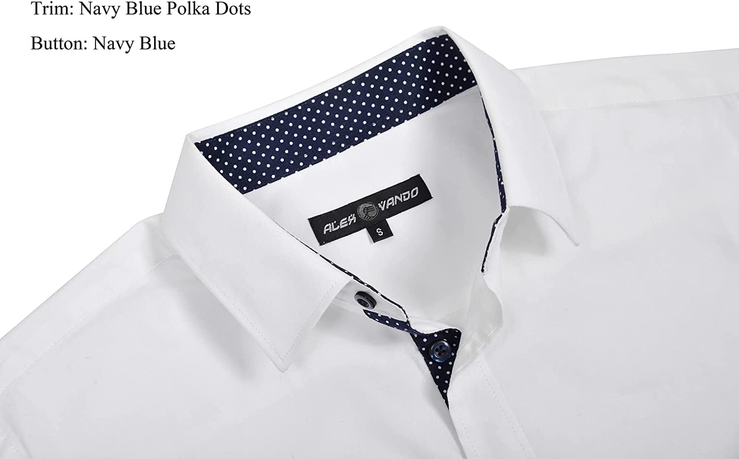 Men's Slim Fit Dress Shirt - Cotton Stretch, Easy Care, Long Sleeve, Button-Down, Solid Colors - View #5