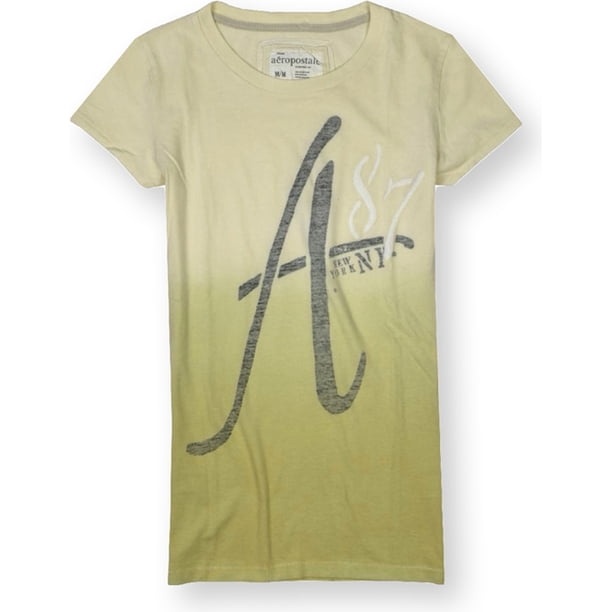 Camiseta gráfica Aeropostale 87 para mujer, blanca, pequeña