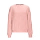 thumbnail image 4 of Ailaofu Womens Tops Trendy Dressy Casual Long Sleeve Crewneck Basic T Shirts Solid Loose Textured Blouses Outfits, 4 of 6
