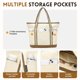 thumbnail image 3 of Bolso Tote QYEPYUE Grande de Lona 36x18x35cm 25L Beige Amarillo, 3 of 6