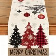 thumbnail image 2 of Hvmvliv 12x71 Inch Christmas Trees Snowflakes Table Runner for Winter Holiday Kitchen Dining Table Indoor Outdoor Home Party Decor Multicolor, 2 of 6