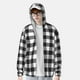 thumbnail image 2 of Fotbe Black White Plaid Chaqueta con Protección Solar UPF 50+ para Hombre y Mujer, Camisa con Capucha y Bolsillos-Large, 2 of 7