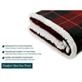 thumbnail image 5 of PAVILIA WATERPROOF Blanket For Couch, Sofa | Waterproof Dog Blanket for Large Dog, Puppy, Cat | Pet Blanket Protector | Plush Soft Warm Fuzzy Sherpa Blanket Bed Throw, Plaid Red, 60x80, 5 of 7