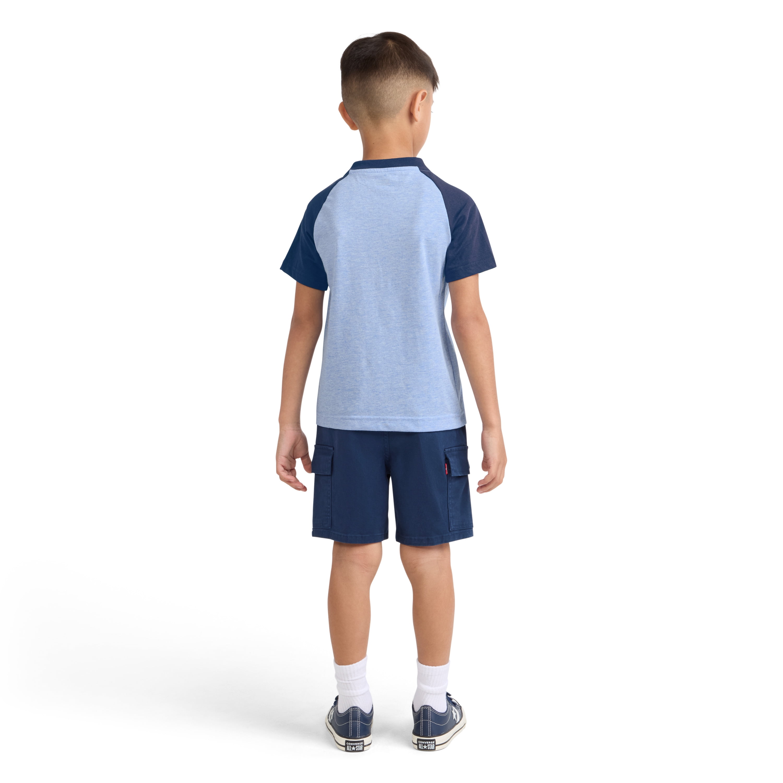 Levi's Boys Raglan Henley Tee & Cargo Short Set, Sizes 4-7