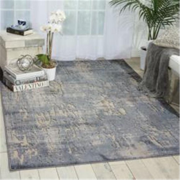 Michael Amini 841491107737 Tapis de Zone Nourison Gleam Slate 2 Pi. 2 Po. x 7 Pi. 6 Po.