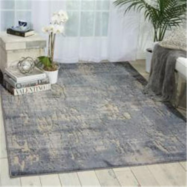 Michael Amini 841491107737 Tapis de Zone Nourison Gleam Slate 2 Pi. 2 Po. x 7 Pi. 6 Po.