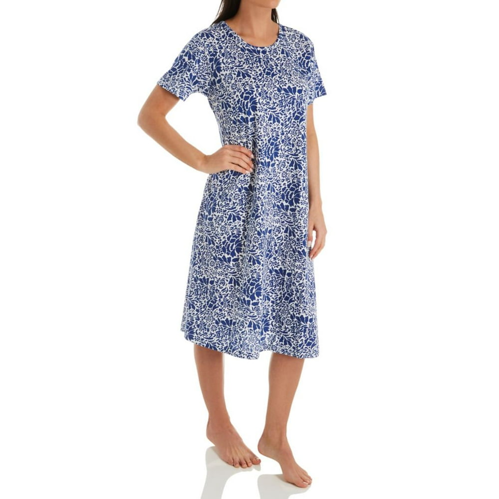 La Cera Women's La Cera 2523 100 Cotton Knit Short Sleeve Lounge