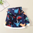 thumbnail image 5 of Zanarzt Baby Girl Jacket Baby and Toddler Boys Long Sleeve Full Zip Dinosaur Hoodies Infant Fleece Hooded Sweatshirts Jacket with Pockets Navy,1-2 Years, 5 of 5