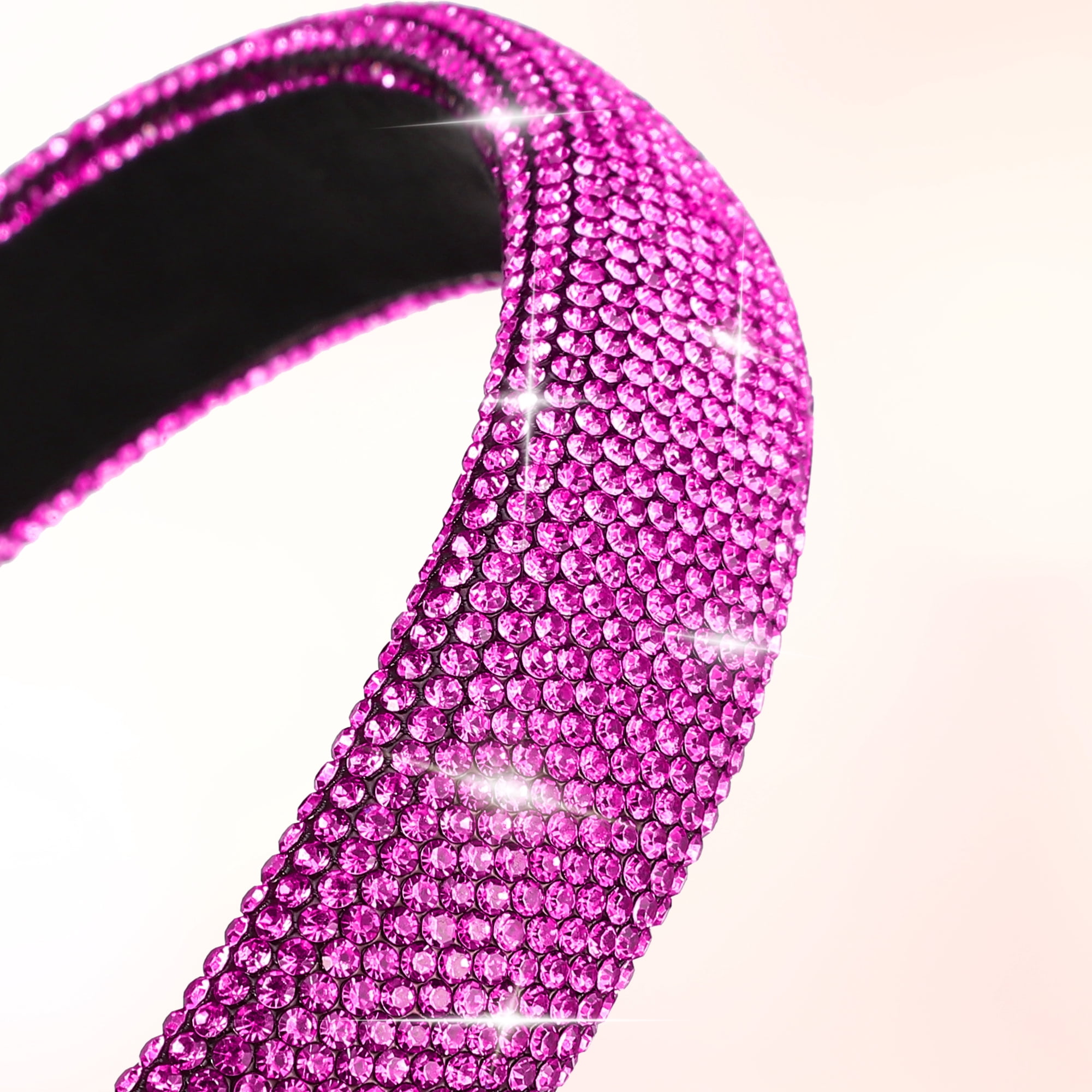 Unique Bargains Simplicity Rhinestone Wide-brimmed Headband Red